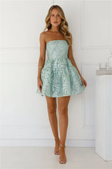 Nora Strapless Mini Dress Sage