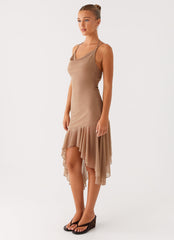 Bessie Midi Dress - Beige