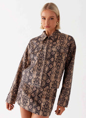 Bethany Oversized Jacket - Snake