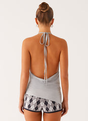Dasha Cowl Top - Grey
