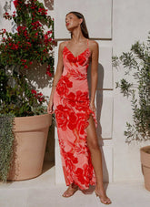 First Class Maxi Dress - Sicily Sunsets Print