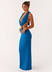 Flossy Maxi Dress - Royal Blue