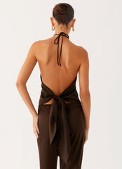 Jorjianna Halter Top - Chocolate