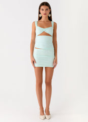 Lea Lace Top - Blue