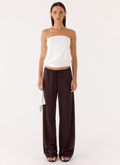 Livia Strapless Top - White