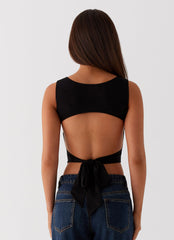 Saskie Crop Top - Black