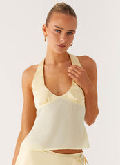 Pollie Halter Top - Yellow