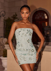 Solaire Low Rise Mini Skirt - Pistachio