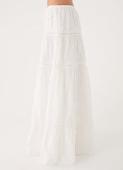 Yours To Keep Maxi Skirt - White
