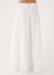Yours To Keep Maxi Skirt - White