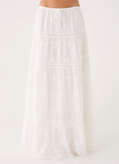 Yours To Keep Maxi Skirt - White