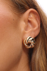 Lilibet Rope Knot Earrings Gold
