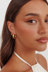 Kya Chunky Half-Hoop Set Gold Plated
