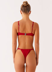 Airlie Balconette Bikini Top - Deep Red
