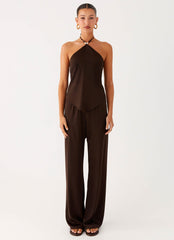 Jorjianna Halter Top - Chocolate