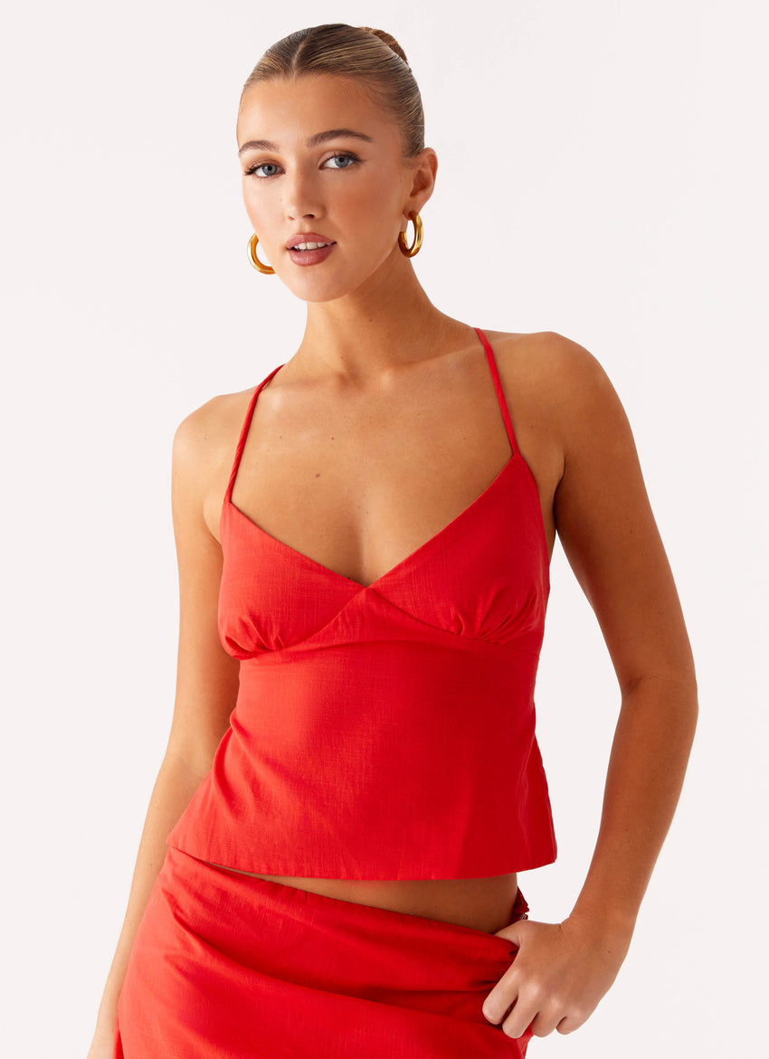 Sangria Top - Tomato
