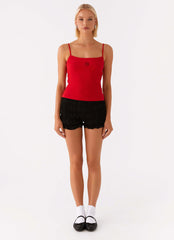 Signature Monogram Cami - Red