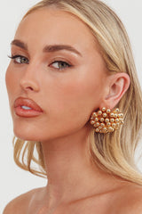 Billy Firework Cluster Earrings Gold
