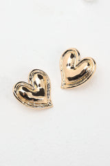 All My Love Heart Earrings Gold