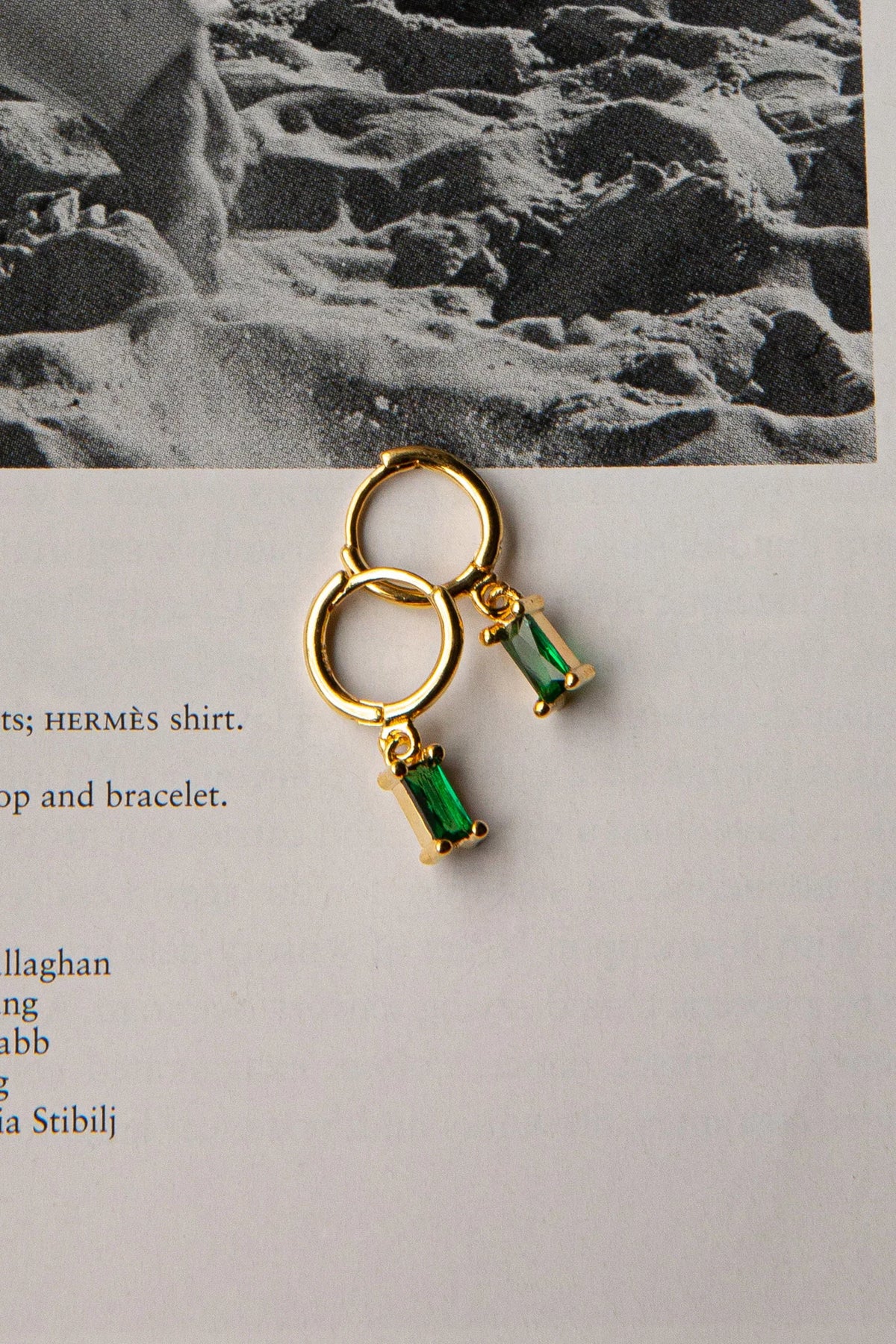 April Diamante Drop Hoop Earrings Teal